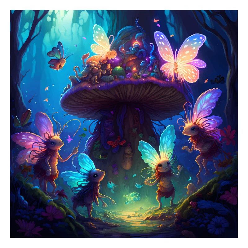 Créatures féeriques dans la forêt enchantée Version 2