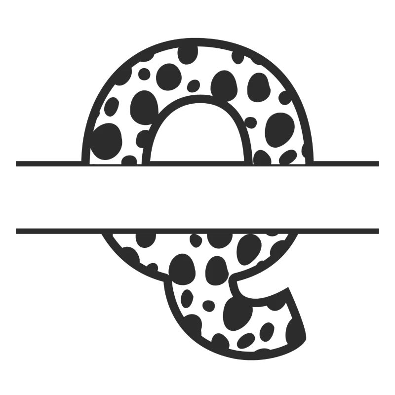 letter Q custom cow pattern