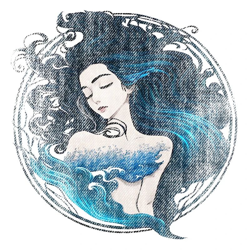 Femme sirène sirène usagée endormie