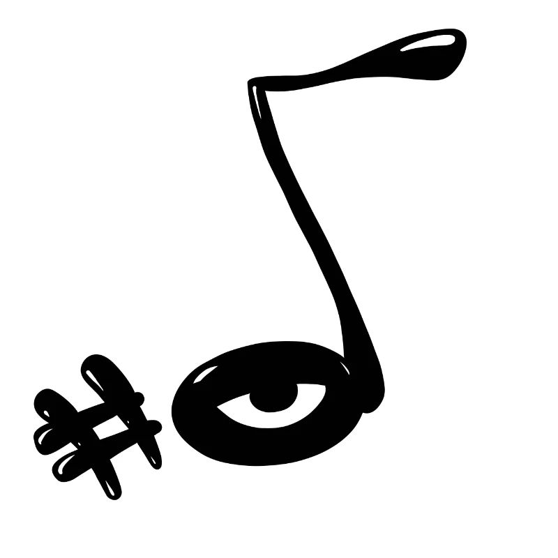 Note de musique avec oeil