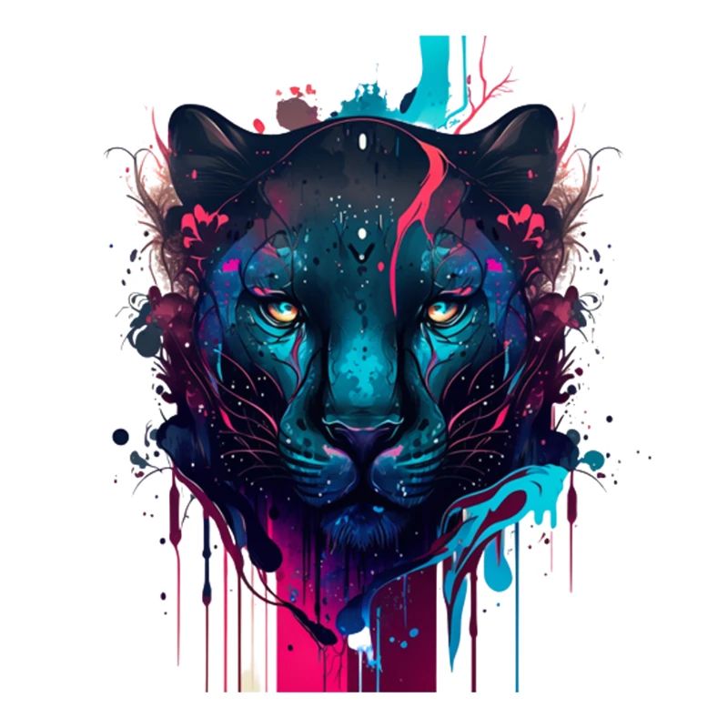 Beautiful tshirt with panther head very design