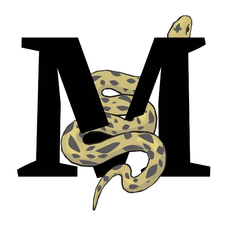 Lettre m serpent