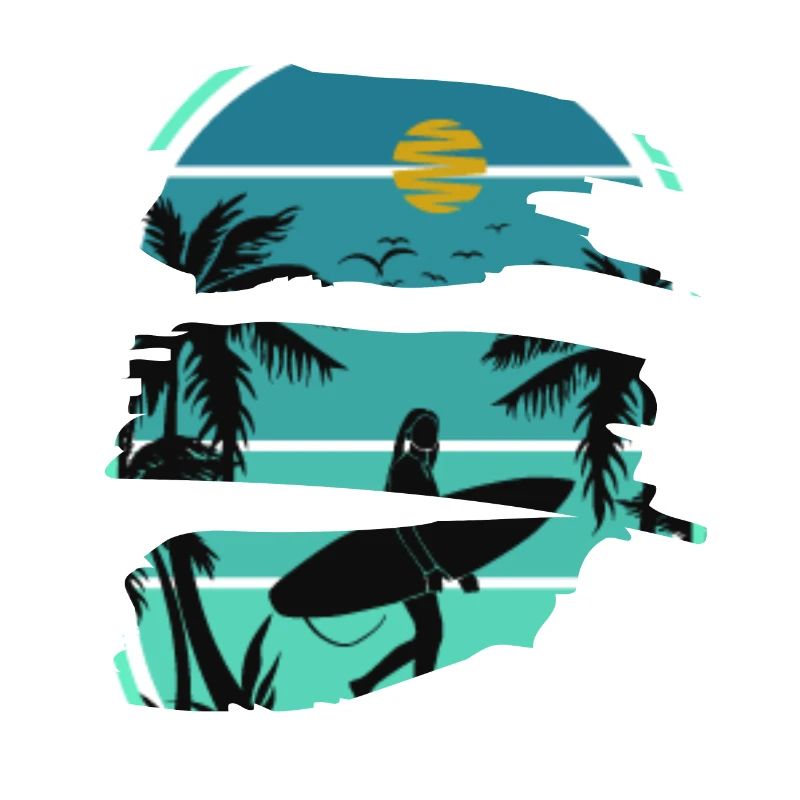 Mood summer beach surf