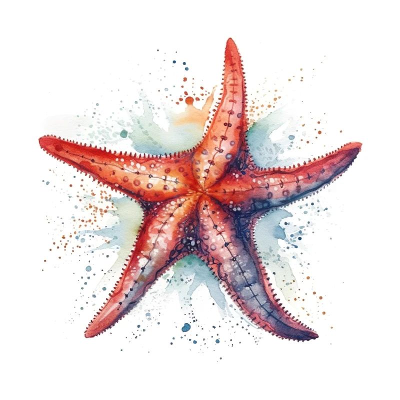 Affiche - étoile de mer colorée