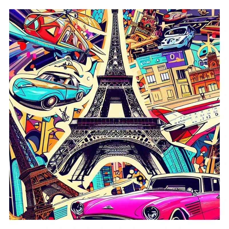 POP ART - Retro Tour Eiffel