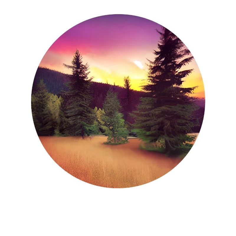 Trees in plain and mountain