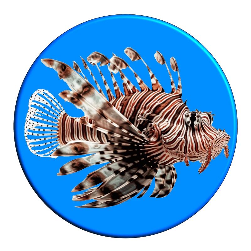 The lionfish feeds on small fish