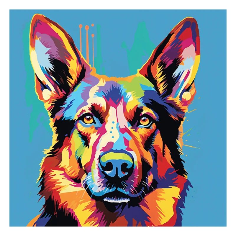 Deutscher Schäferhund Pop Art