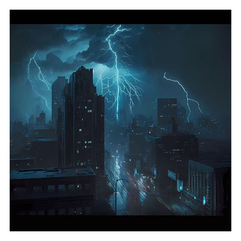 Thunderstorm Storm Artwork Poster