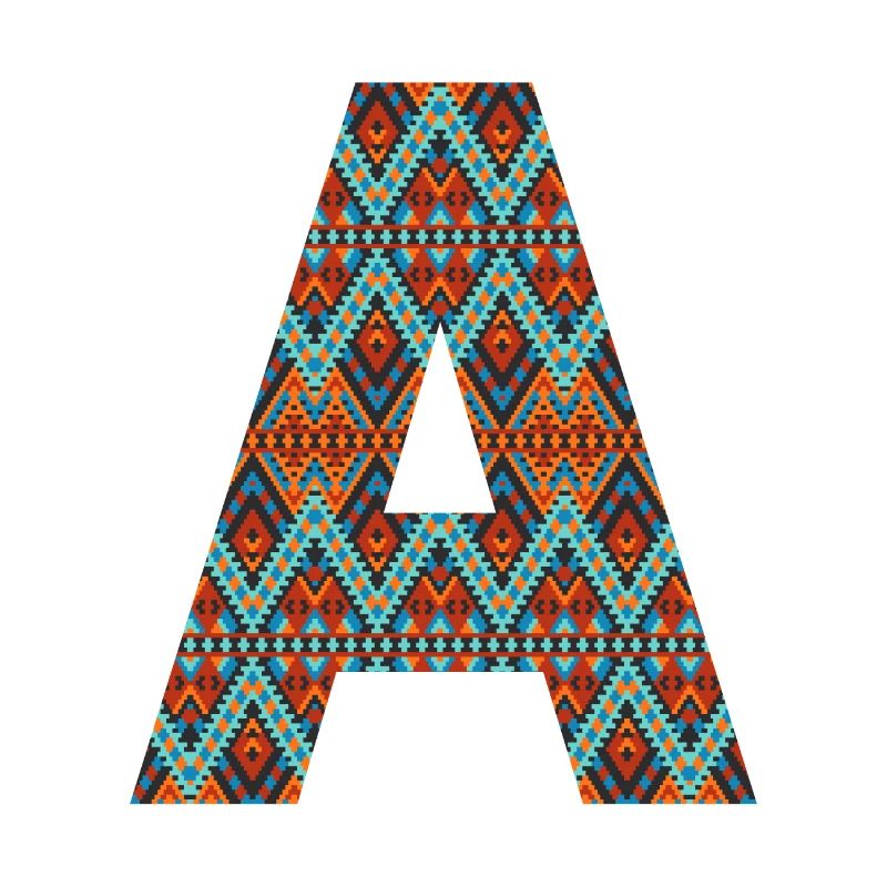 Buchstabe A- Boho-Design