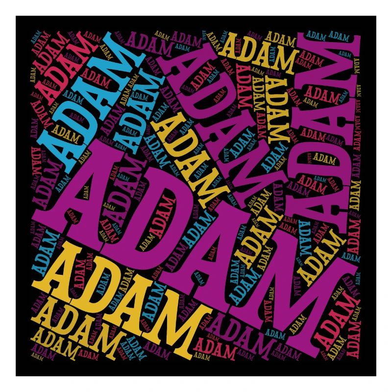 affiche Adam nuage de mots cadeau idée tag cloud