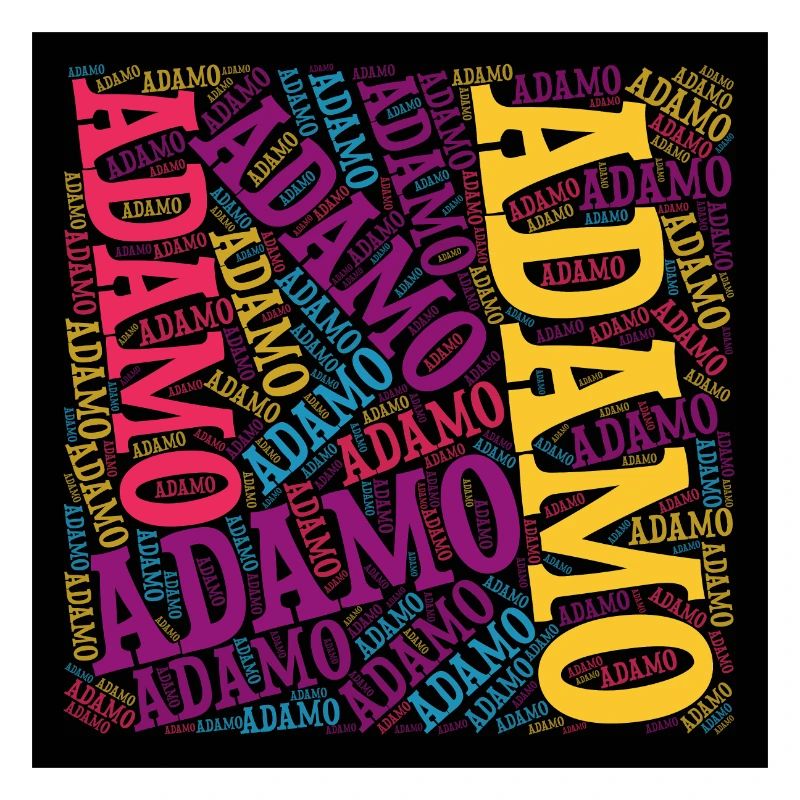 Affiche de collage de mots Adam idée cadeau nuage de mots