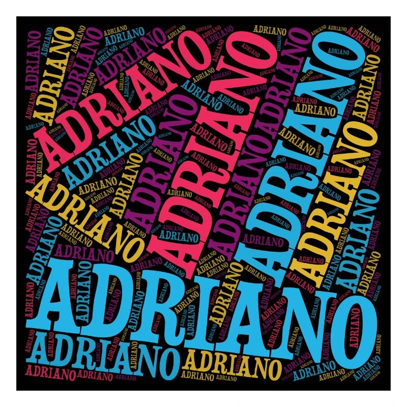 Poster Adriano Wortwolke Geschenkidee Collage