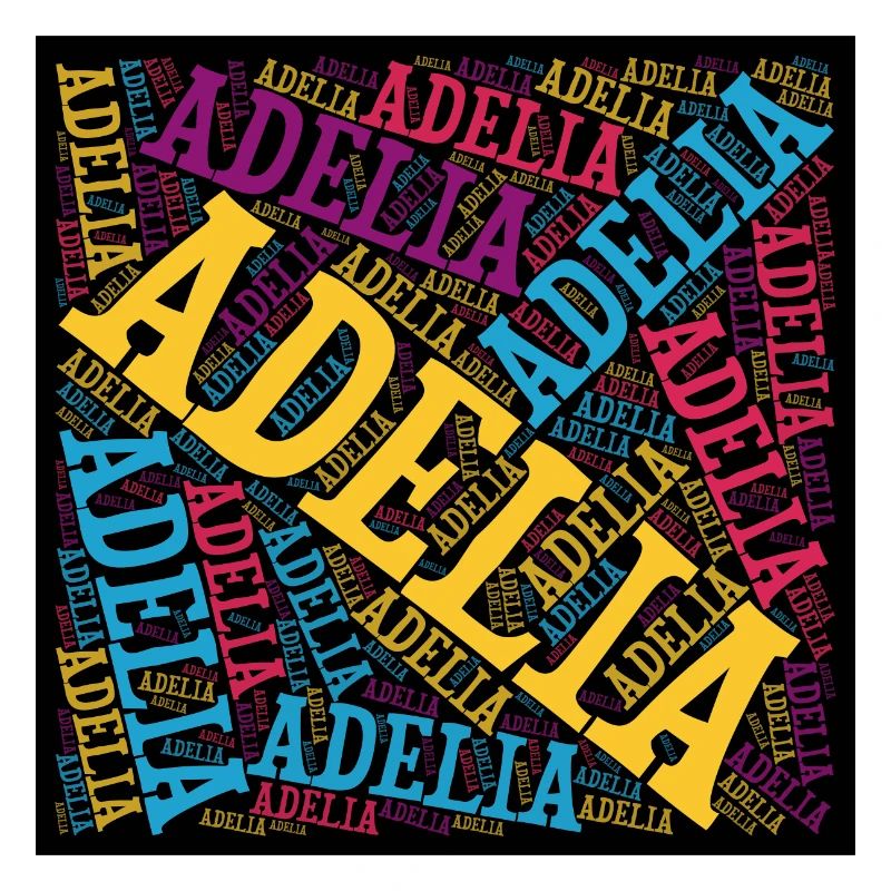 poster Adelia word cloud gift idea