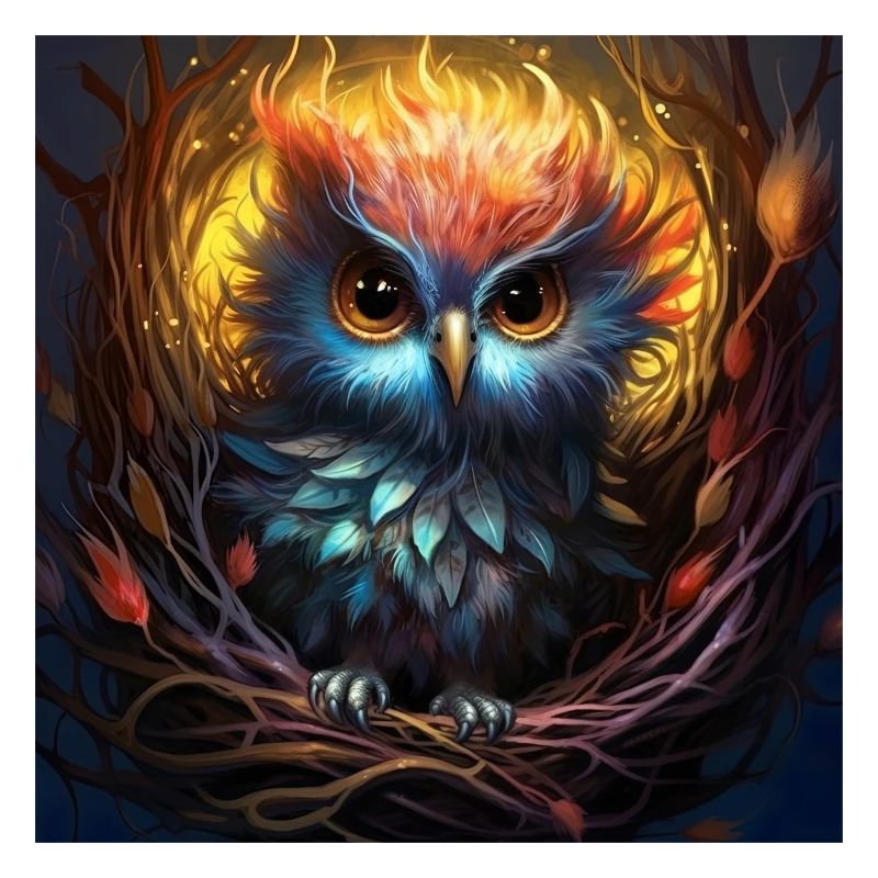 Hibou mignon comme affiche