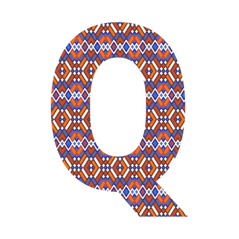Monogram Letter Q- geometric pattern