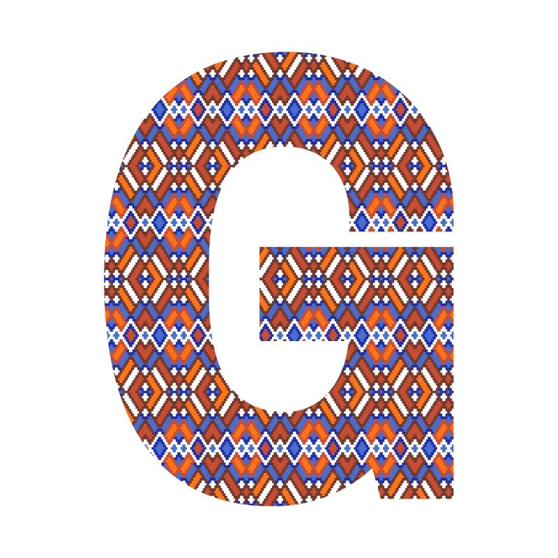 Monogramm Buchstabe G - geometrisches Muster