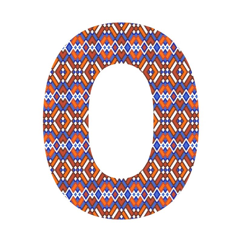 Monogram Letter O- geometric pattern