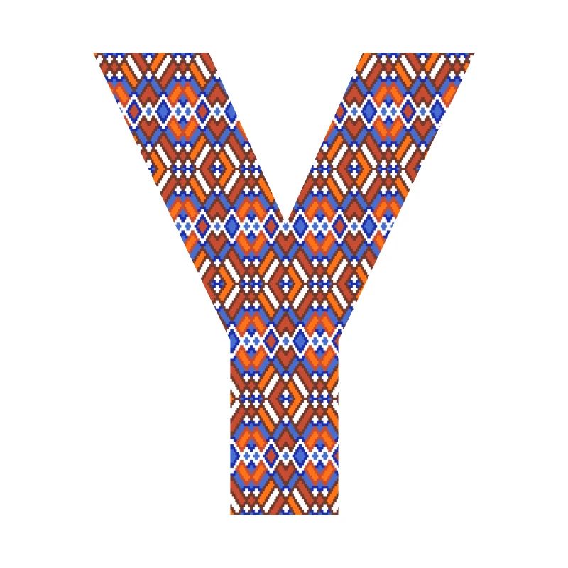 Monogram Letter Y- geometric pattern