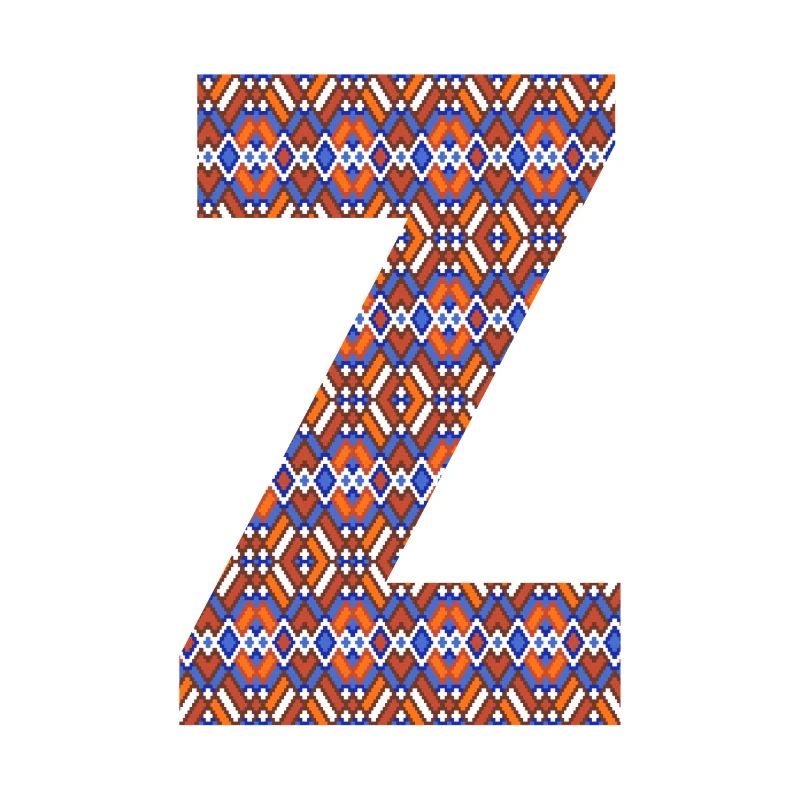 Monogram Letter Z- geometric pattern
