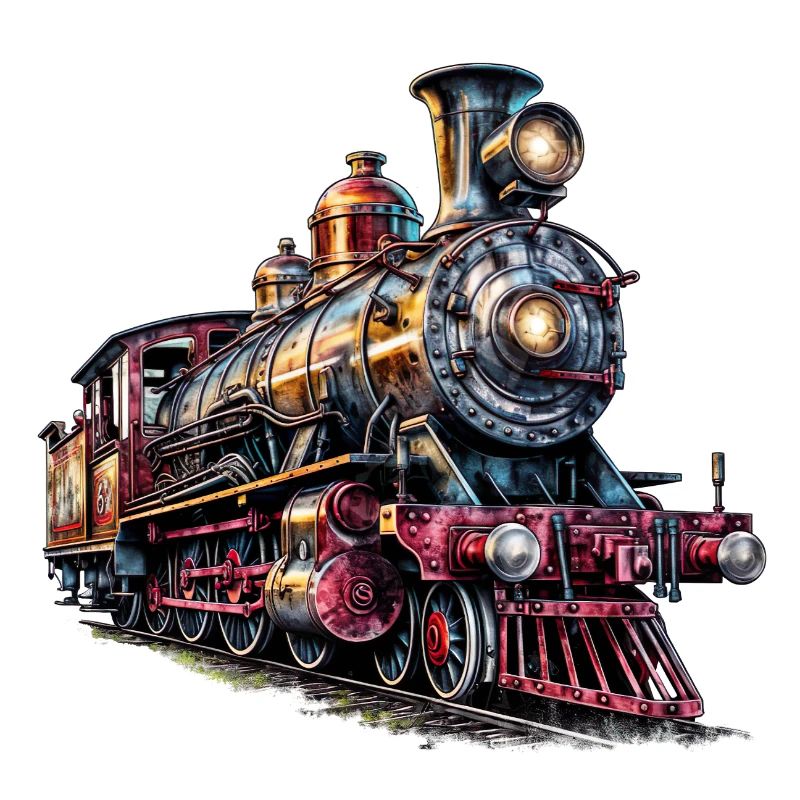Das Bild einer alten Dampflokomotive
