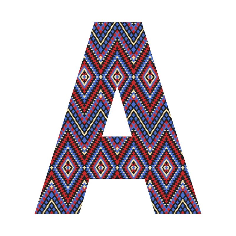 Monogram Letter A- boho colorful design