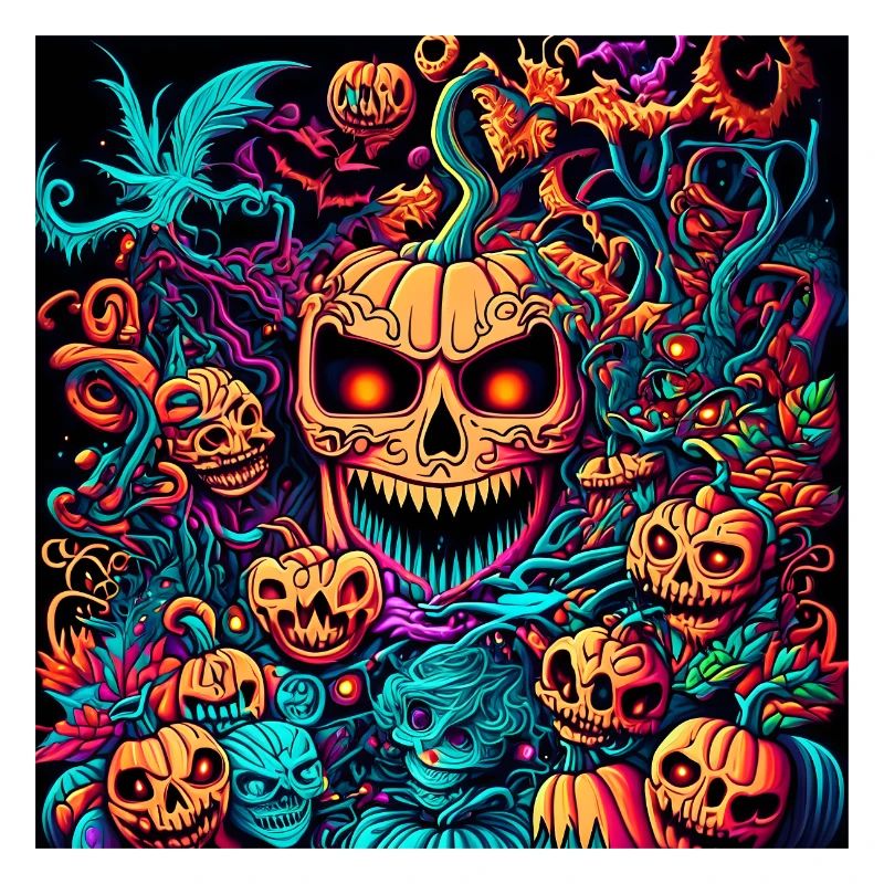 Psychedelisches Halloween-Muster