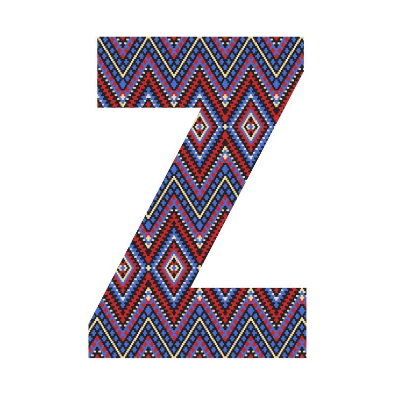 Monogram Letter Z- geometric pattern