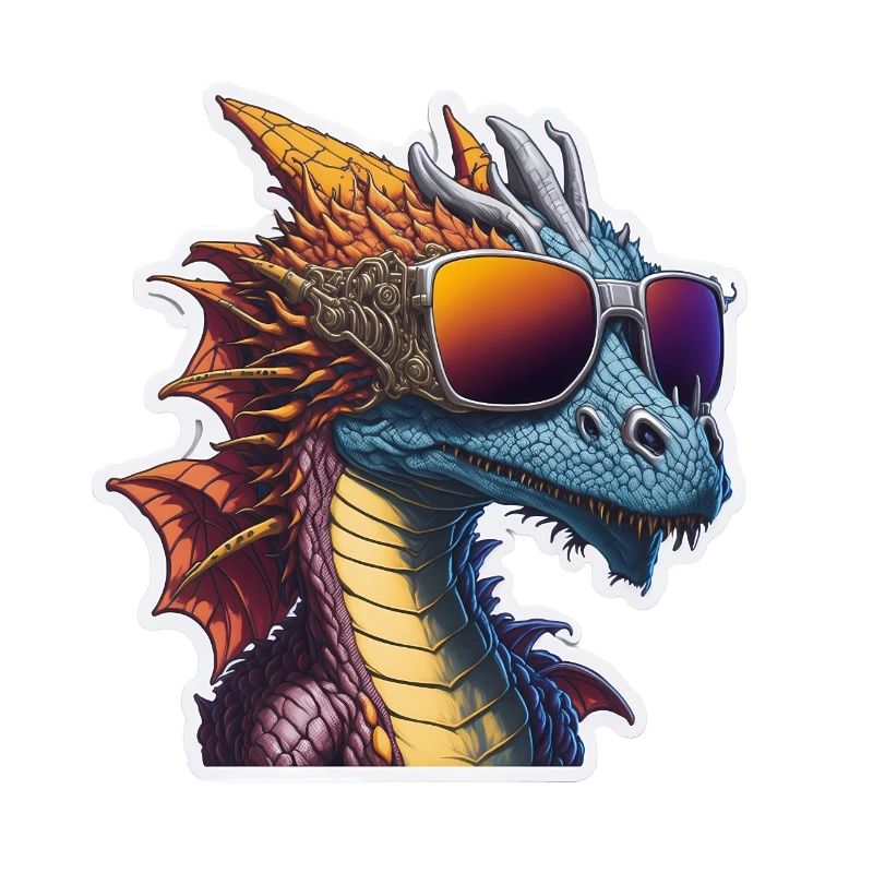Drache Drachen mit Sonnenbrille Cool