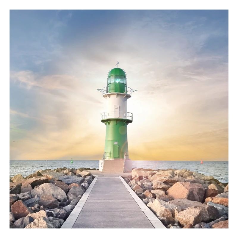 Leuchtturm Warnemünde in der Abendsonne