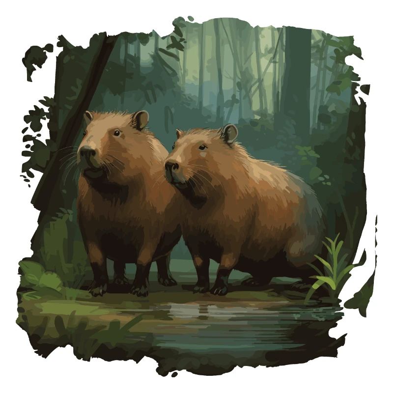 Capybaras capybara