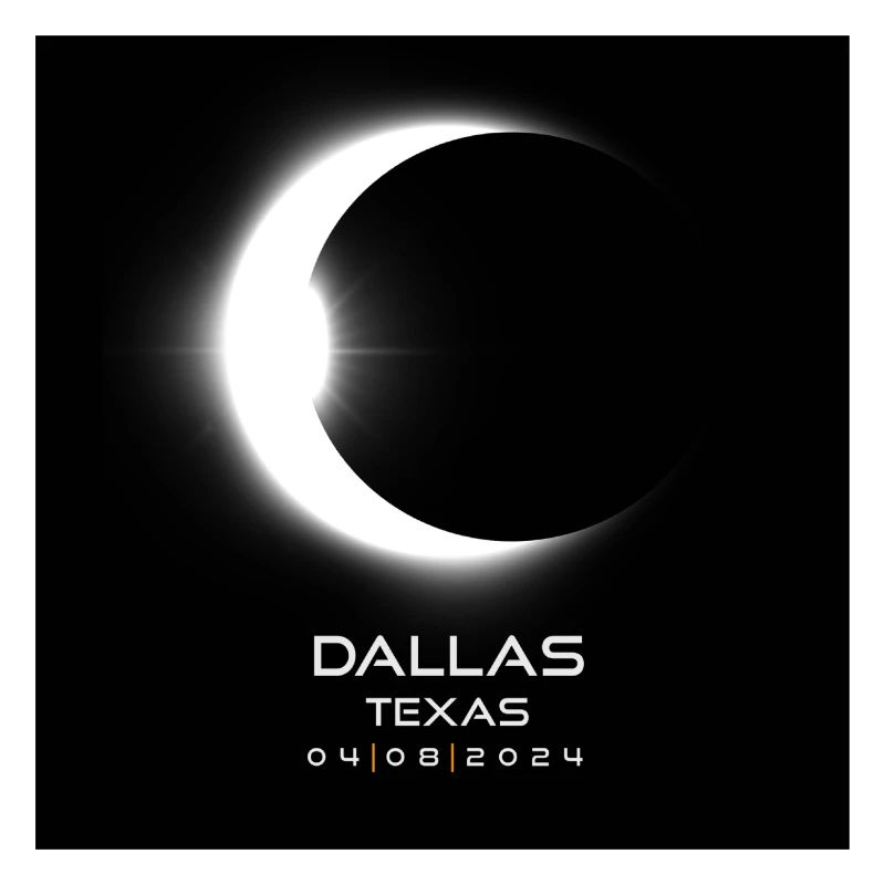 Dallas Texas Eclipse 2024 Souvenir Cool Memento