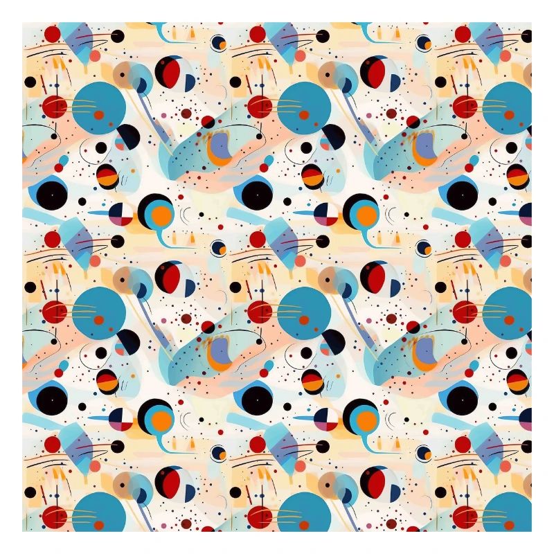 Abstract Seamless Pattern Shapes Lines Modern Art