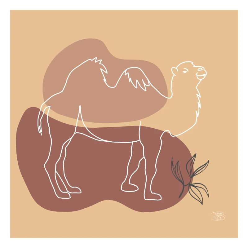 "Kamel", Boho Line Art Design, Serie "Desert"