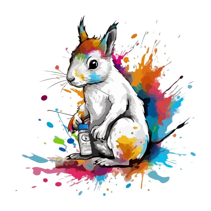 Bibou the squirrel painter