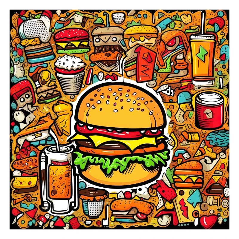 Burger multi motif