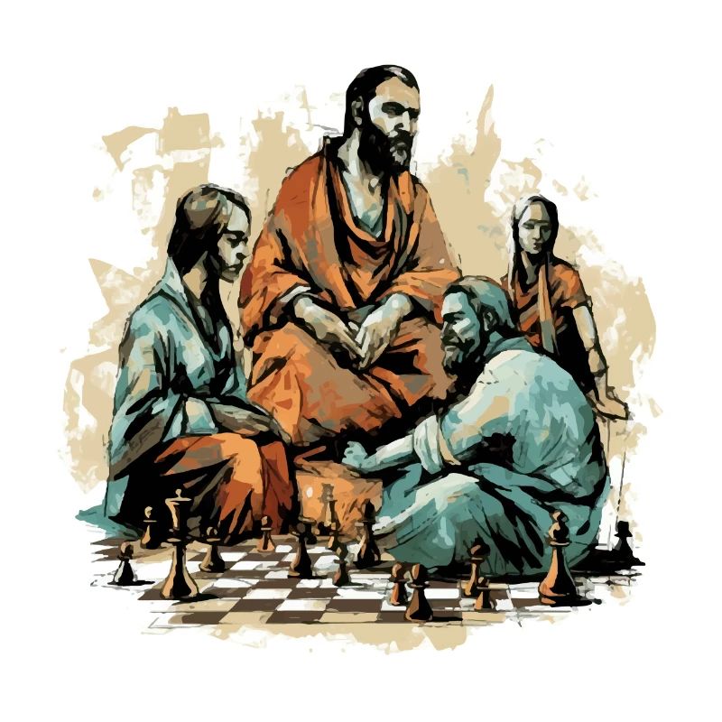 Le maitre d échecs et ses disciples
