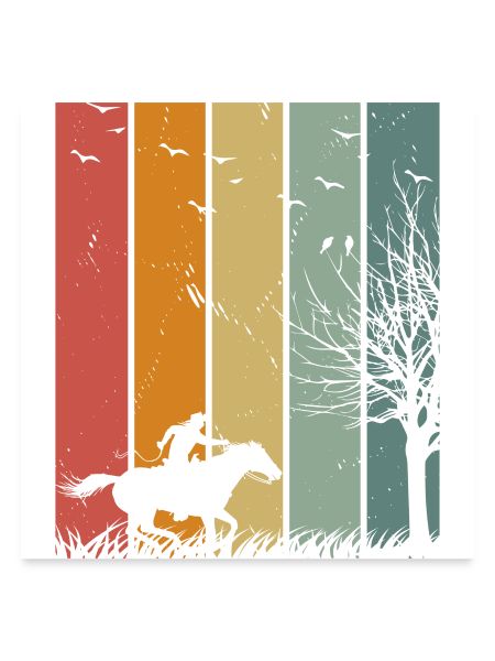 Retro Pferd Pferd