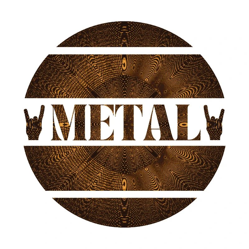 Heavy metal explosion in rust brown
