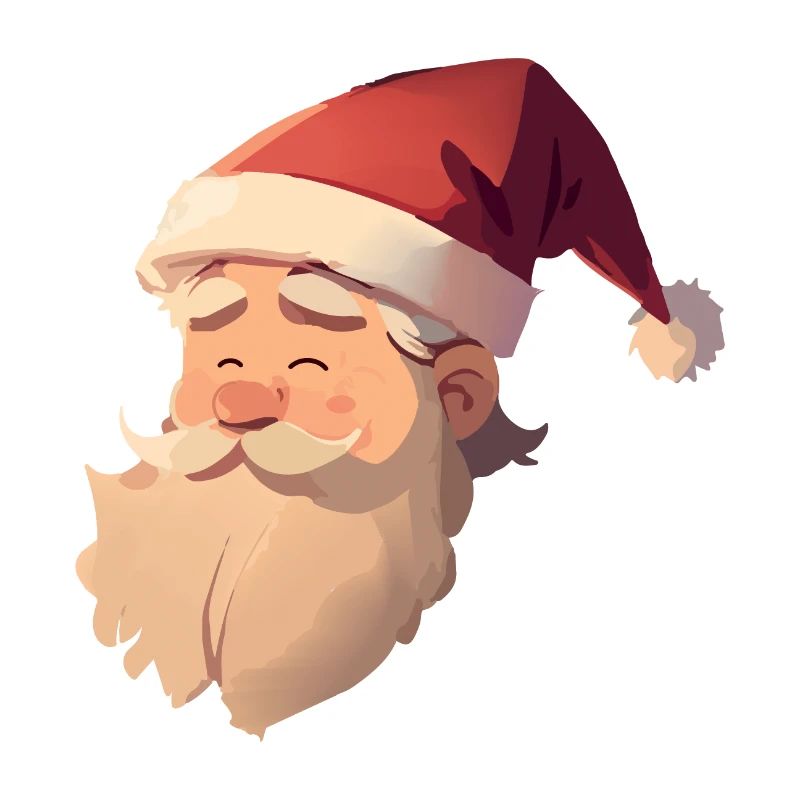 Niedlicher Weihnachtsmannkopf