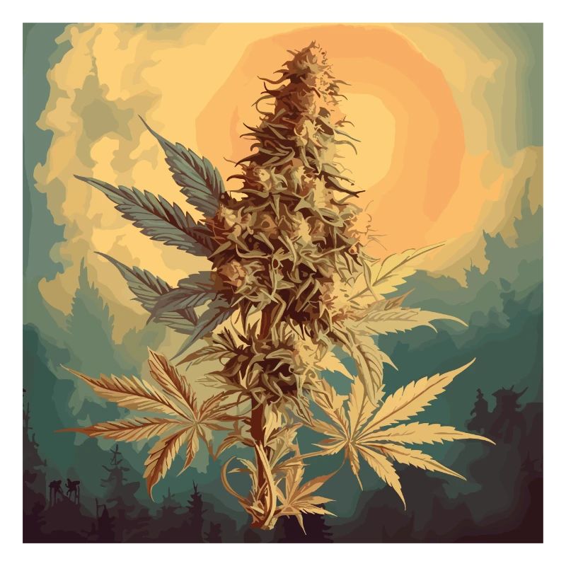 Wald Cannabis Silhouette
