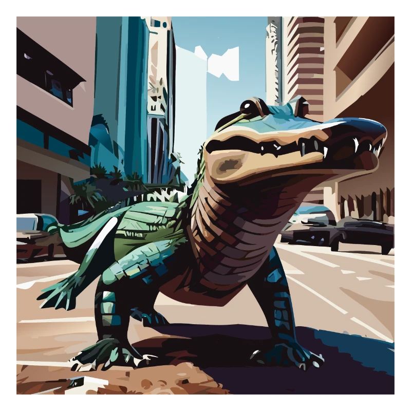 Crocodile dans les rues de Miami Part. 2