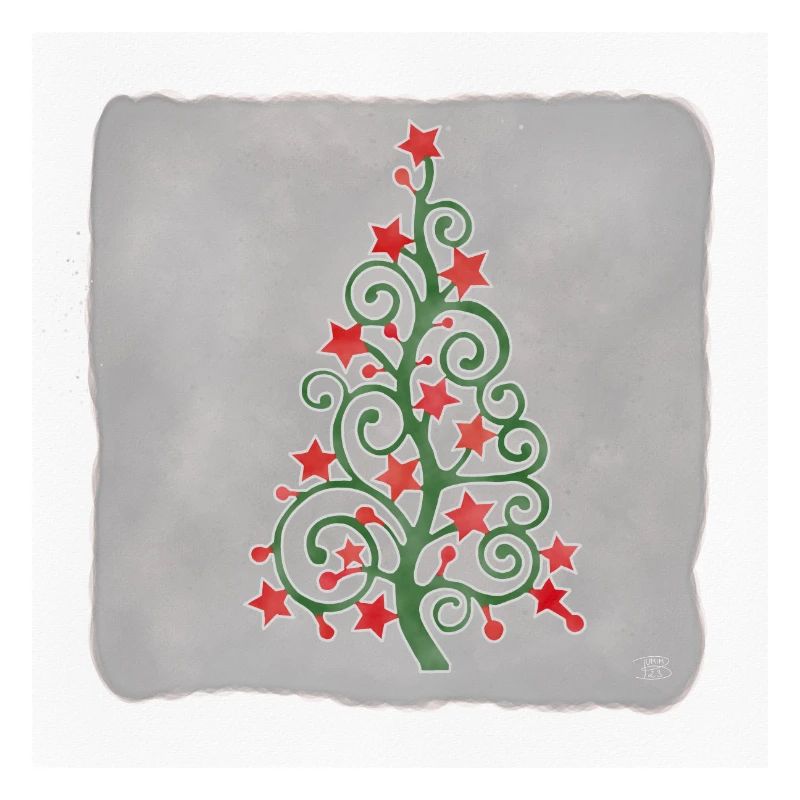"Baum", Boho Line Art Design, Serie „Xmas“