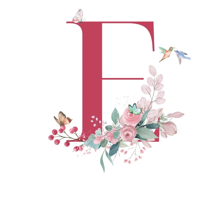 Blumenbuchstabe E - Geschenkidee