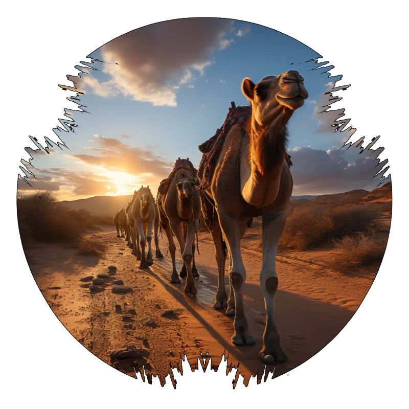 Slowly, step by step, the caravan moves