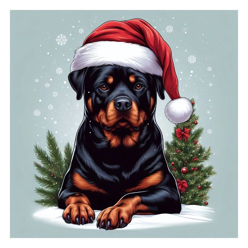 du réveillon de Noël Rottweiler