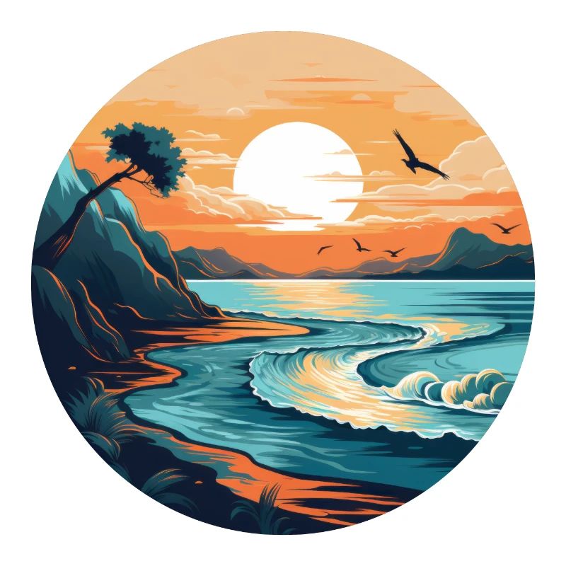 Coucher de soleil sur l’océan