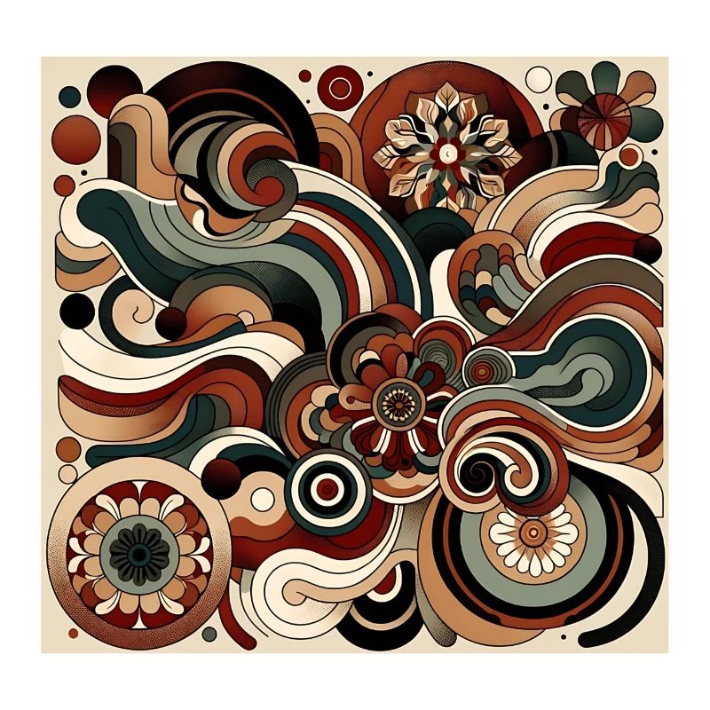 Abstract Design Featuring Boho Shapes