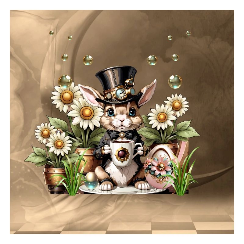 This cute Steampunk Easter Bunny is here