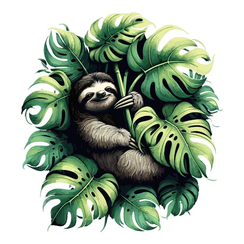 Monstera deliciosa sloth gift